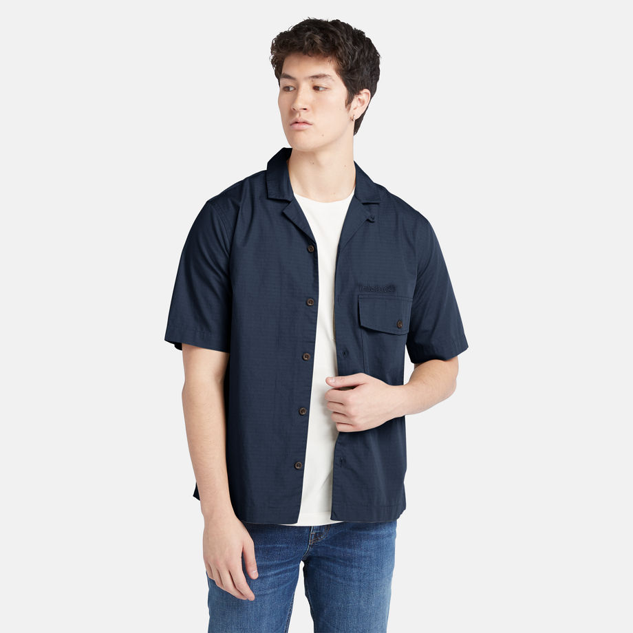 Timberland Camicia In Tessuto Stile Workwear Da Uomo In Blu Marino Blu Marino