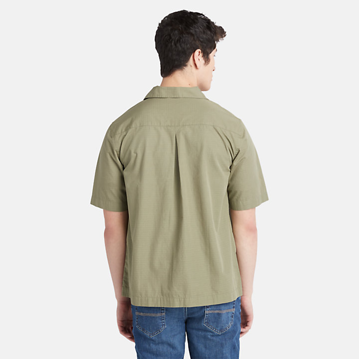 Woven Shop Shirt for Men in Green-