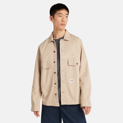 Timberland Two-pocket Workwear Overshirt For Men In Beige Beige