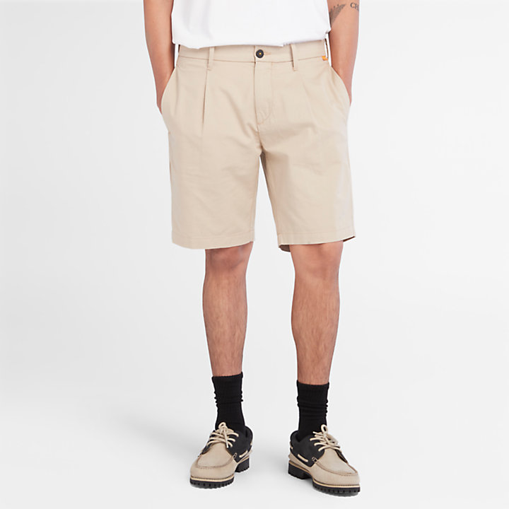Lightweight Woven Shorts for Men in Beige-
