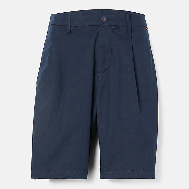 Pantalones cortos de tejido ligero para hombre en azul marino