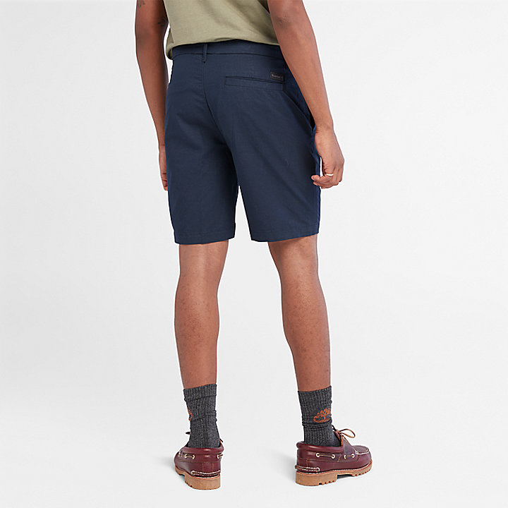 Pantalones cortos de tejido ligero para hombre en azul marino