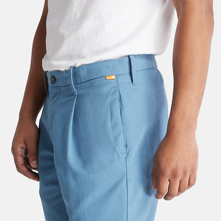 Pantalones cortos de tejido ligero para hombre en azul-