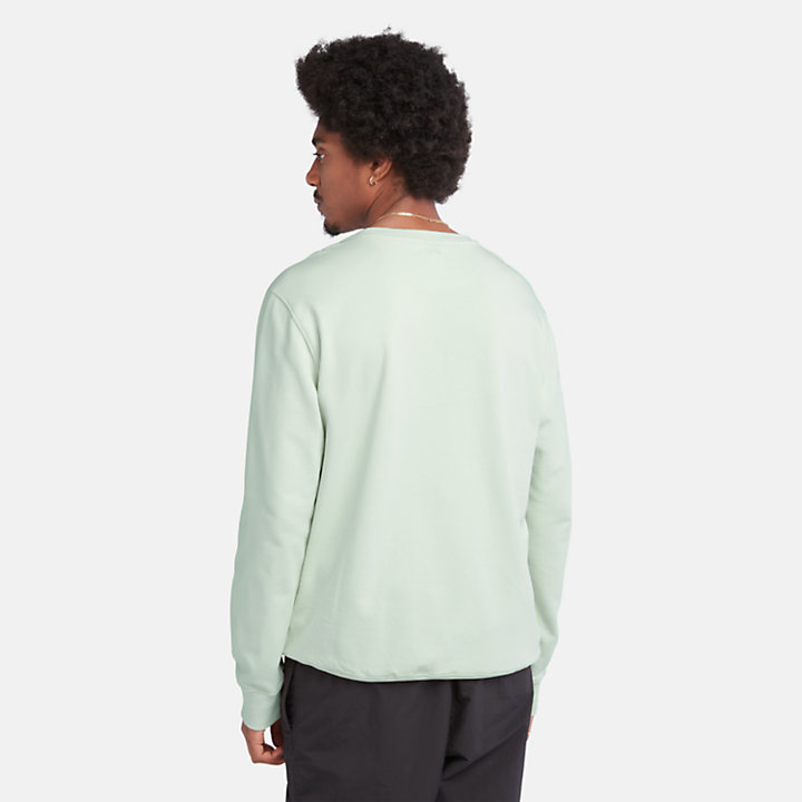 Sweat-shirt à motif unisexe en vert-