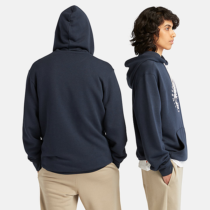 All Gender Logo Hoodie with Tencel™ Lyocell and Refibra™ technology in Navy