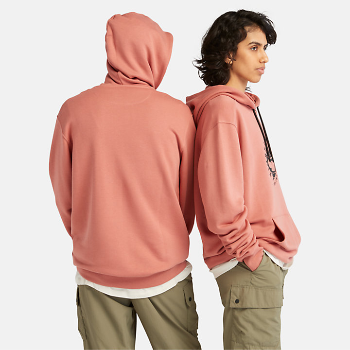 All Gender Logo Hoodie with Tencel™ Lyocell and Refibra™ technology in Red-