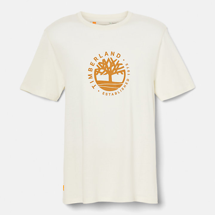 Refibra™ Grafik-T-Shirt mit Logo für Herren in Weiß-