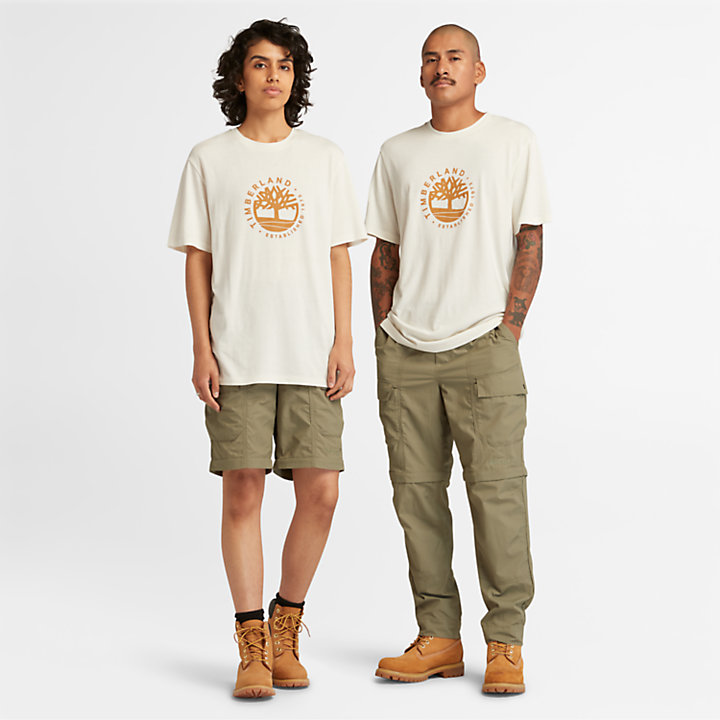 T-shirt con Logo Refibra™ da Uomo in bianco-