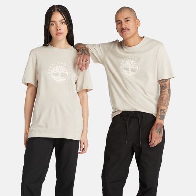 Timberland T-shirt Com Logótipo Gráfico Tencel X Refibra Em Bege Bege Homem