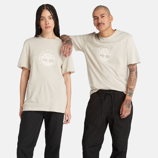 T-shirt à imprimé graphique Tencel™ x Refibra™ en beige | Timberland