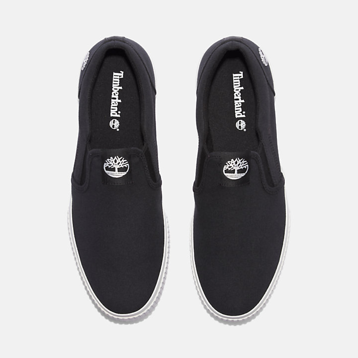Mylo Bay Lage Slip-on Sneaker voor heren in zwart-