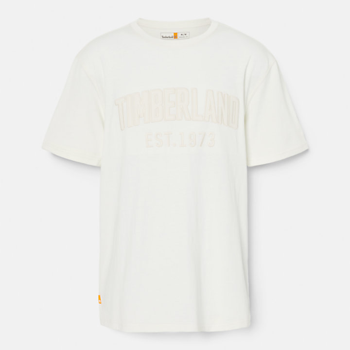 T-shirt Modern Wash Brand Carrier da Uomo in bianco-