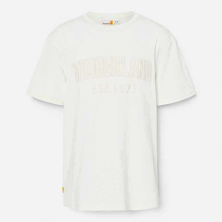 T-shirt Modern Wash Brand Carrier pour homme en blanc