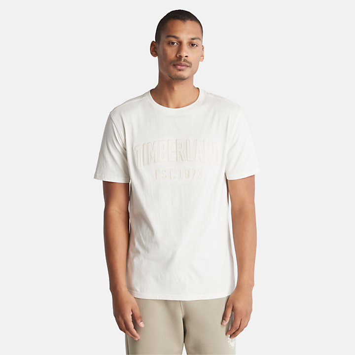 T-shirt Modern Wash Brand Carrier pour homme en blanc-