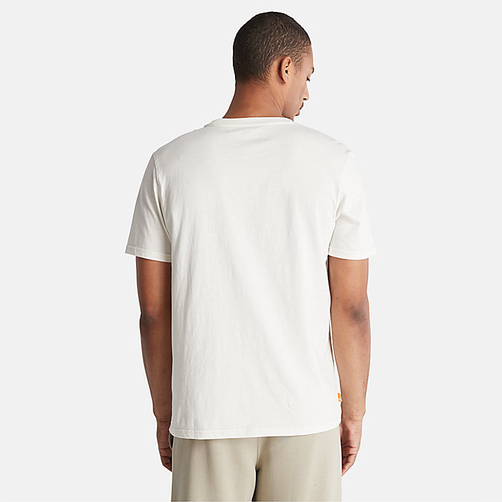 Brand Carrier T-shirt met moderne wassing voor heren in wit
