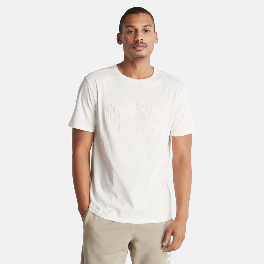 Timberland Modern Wash Brand Carrier Tee For Men In White White