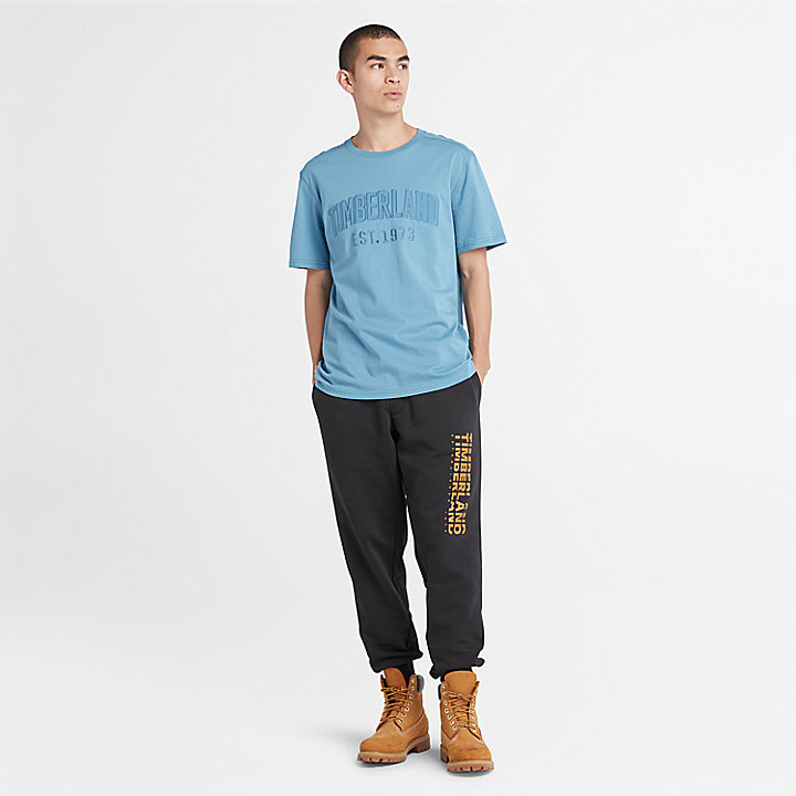 Brand Carrier T-shirt met moderne wassing voor heren in blauw