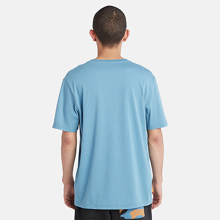 Brand Carrier T-shirt met moderne wassing voor heren in blauw