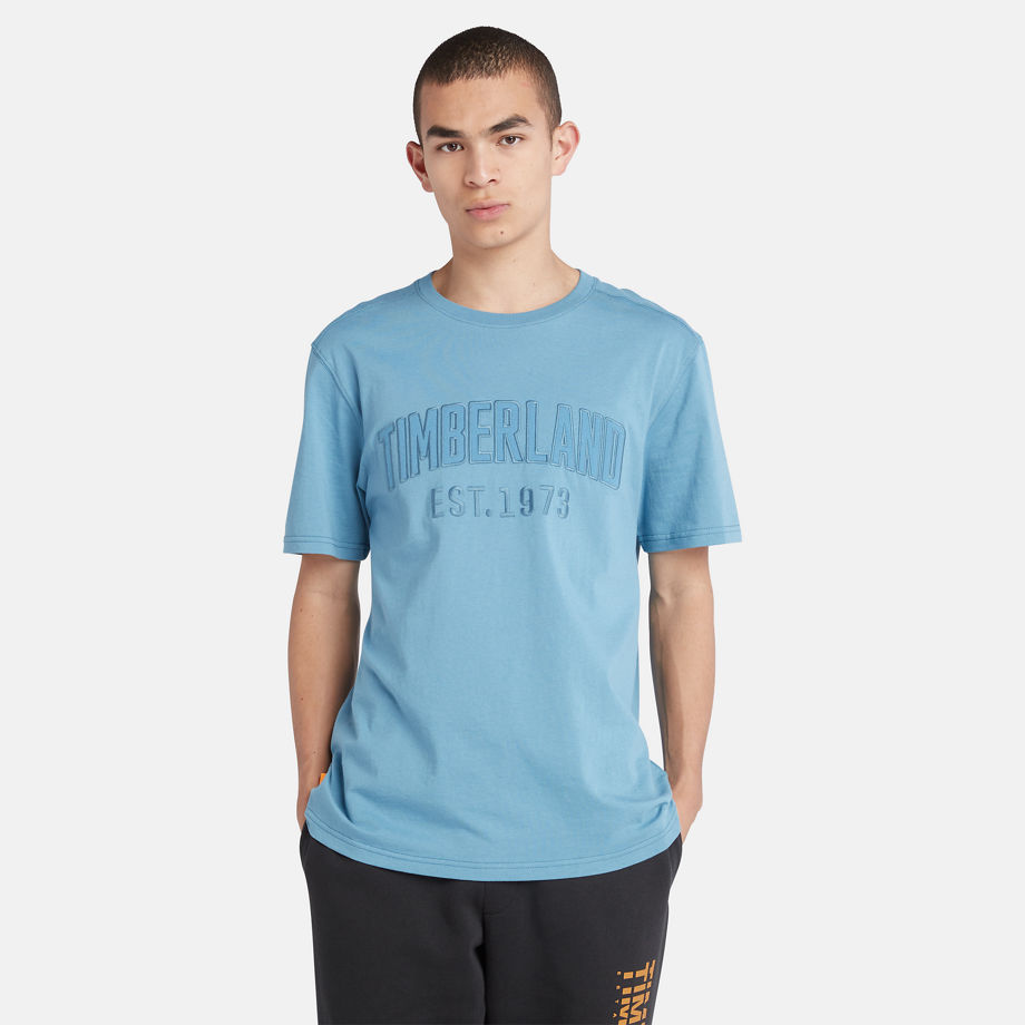 Timberland T-shirt Modern Wash Brand Carrier Pour Homme En Bleu Bleu