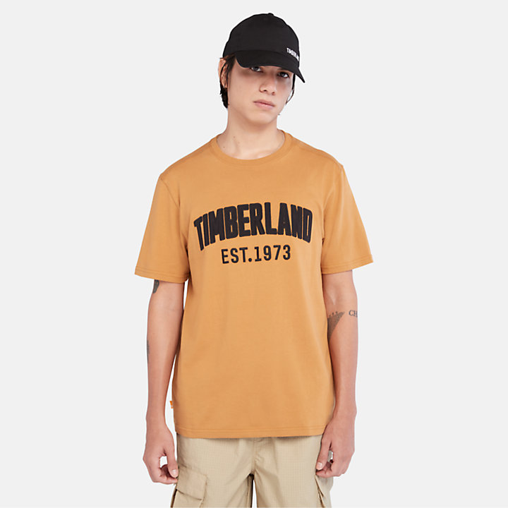 Camiseta Brand Carrier con lavado contemporáneo para hombre en naranja-