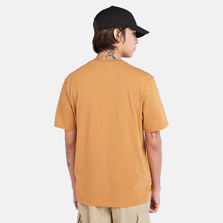 T-shirt Modern Wash Brand Carrier para Homem em laranja-