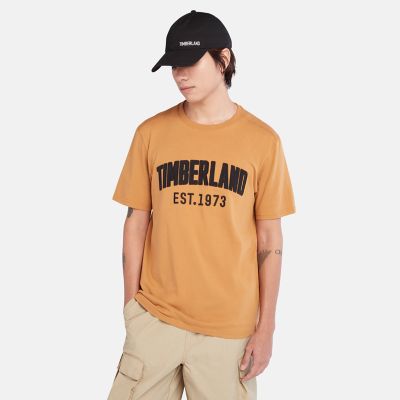 Timberland Camiseta Brand Carrier Con Lavado Contemporáneo Para Hombre En Naranja Naranja