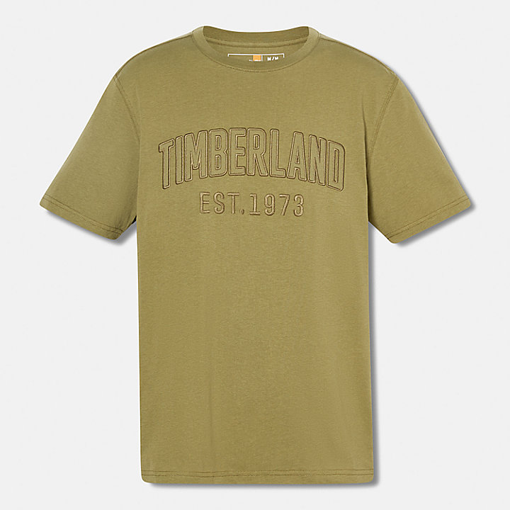 Brand Carrier T-shirt met moderne wassing voor heren in donkergroen