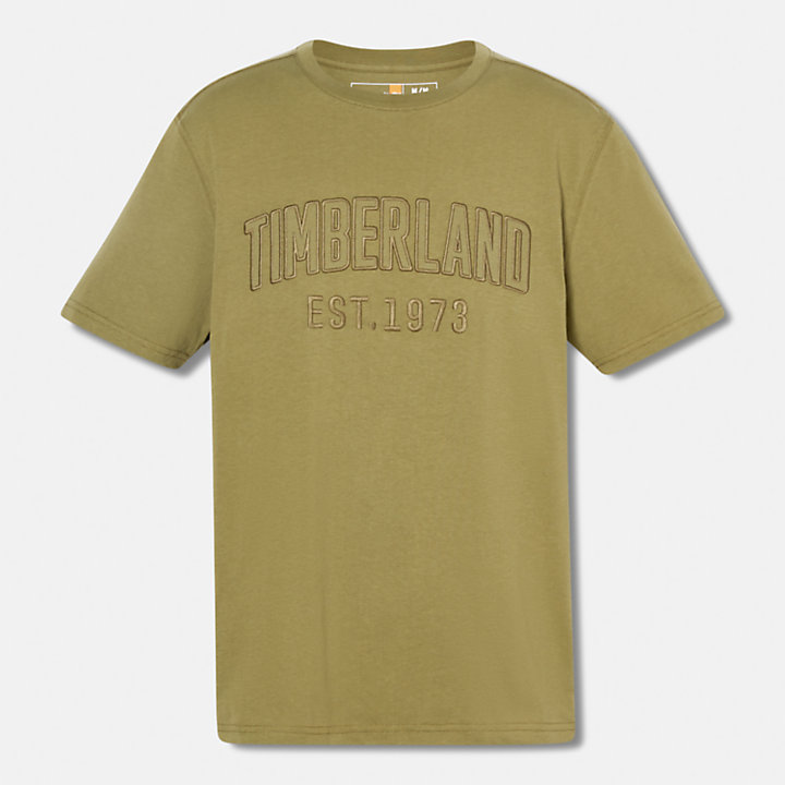 Brand Carrier T-shirt met moderne wassing voor heren in donkergroen-