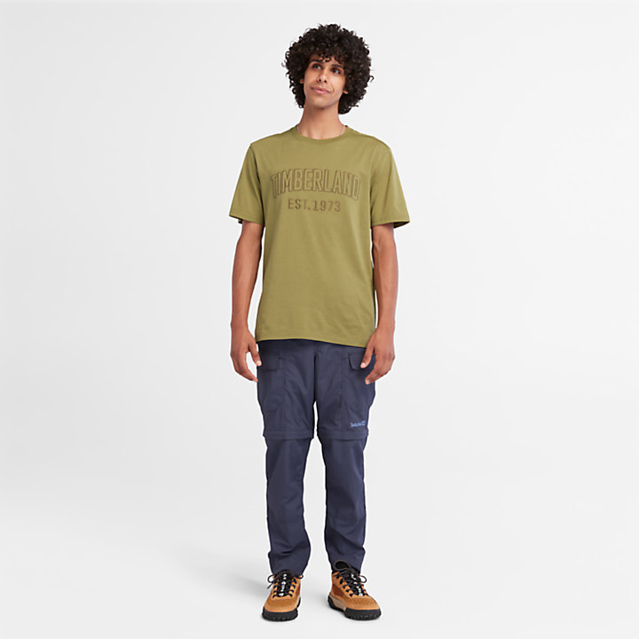 Camiseta Brand Carrier con lavado contemporáneo para hombre en verde oscuro-
