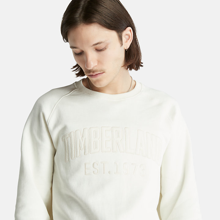Modern Wash Sweatshirt met logo voor heren in wit-