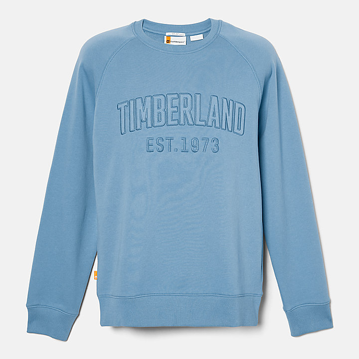 Sweat-shirt moderne à logo délavé pour homme en bleu