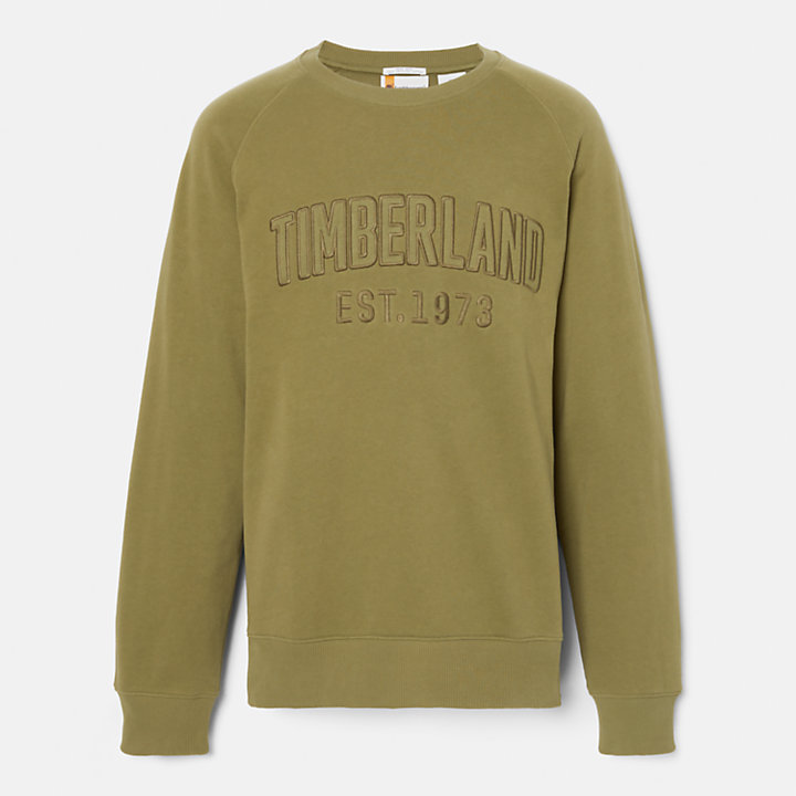 Modern Wash Logo Sweatshirt for Men in (Dark) Green-