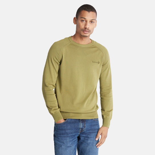Modern Wash Crew Jumper for Men in Green | Timberland