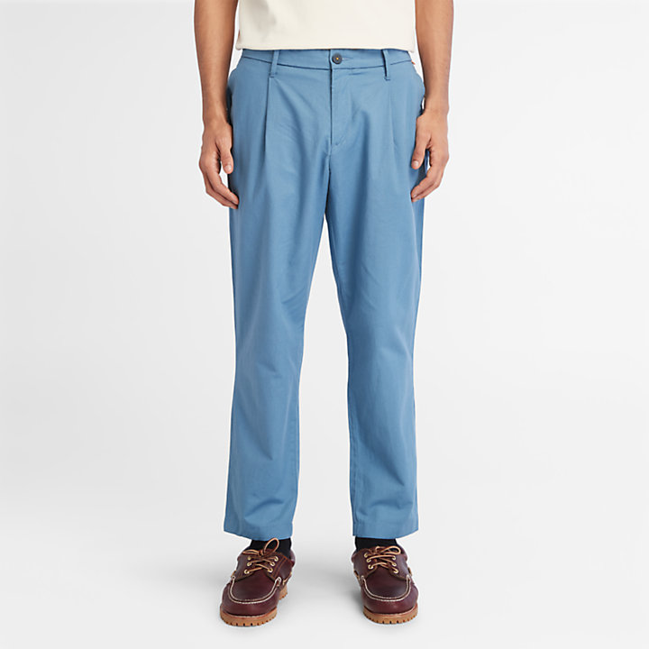 Pantalon en tissu léger pour homme en bleu-
