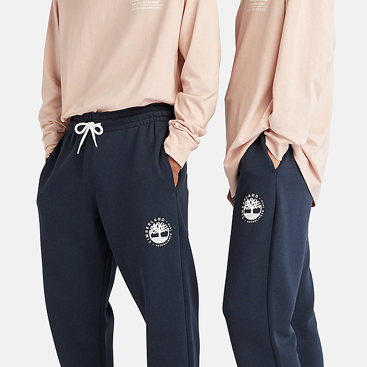 Pantalon de survêtement à logo Refibra unisexe en bleu marine