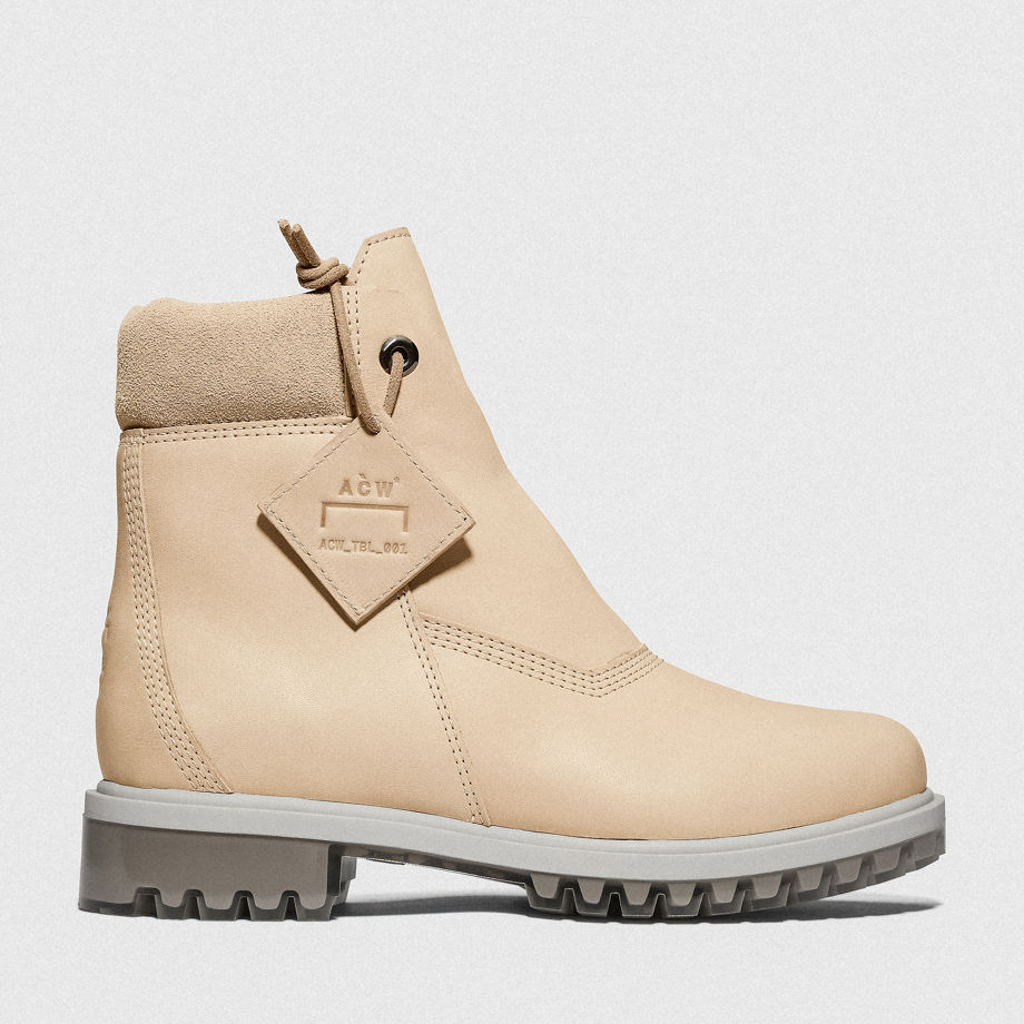 Timberland A-cold-wall* 6-inch Zip Up Boot For Women In Beige Light Beige
