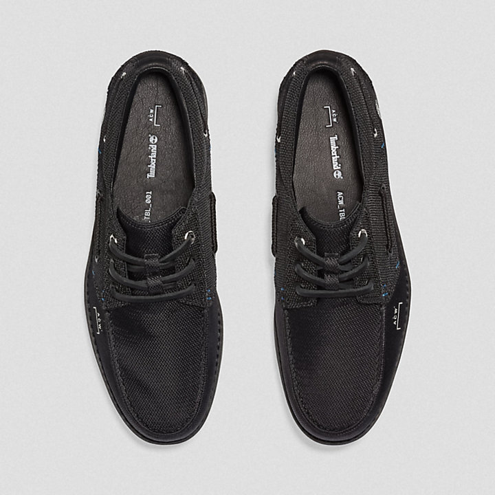 Timberland® x A-COLD-WALL* Future73 3-Eye Handsewn Boat Shoe for Men in Black-