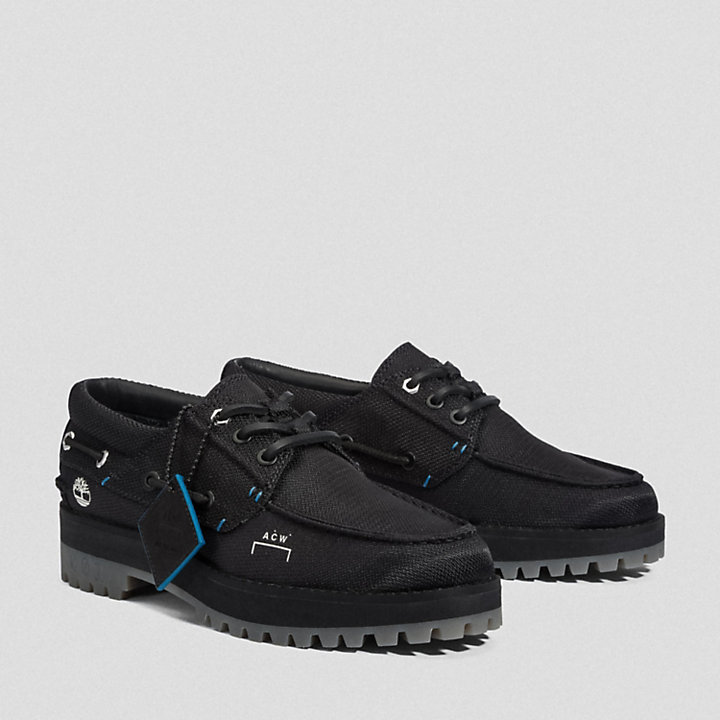 Timberland® x A-COLD-WALL* Future73 3-Eye Handsewn Boat Shoe for Women in Black-