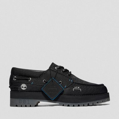 Timberland X A-cold-wall* Future73 3-eye Handsewn Boat Shoe For Women In Black Black