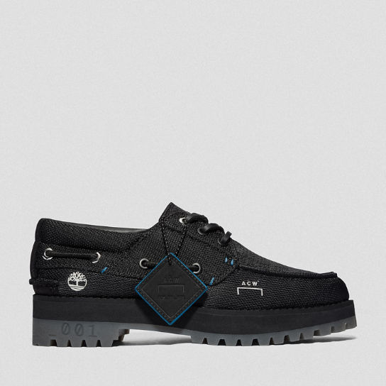 Timberland® x A-COLD-WALL* Future73 3-Eye Handsewn Boat Shoe for Women in Black | Timberland