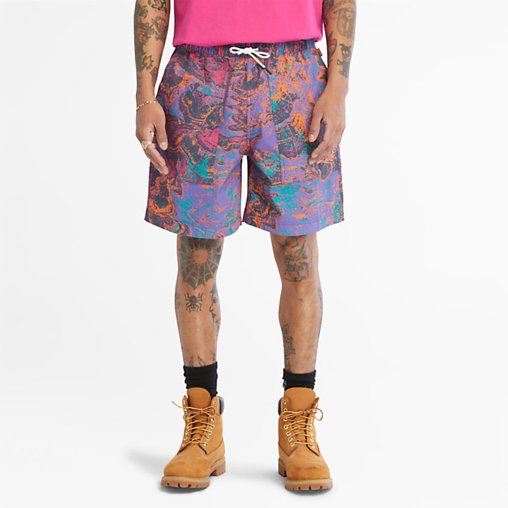 All Gender Printed Woven Shorts in Print-