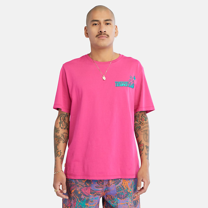 All Gender High Up in the Mountain Grafik-T-Shirt in Pink-