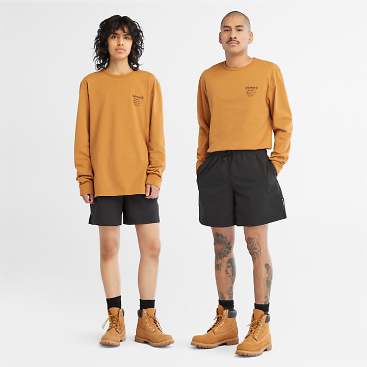 Nylon Woven Shorts for Men in Black-