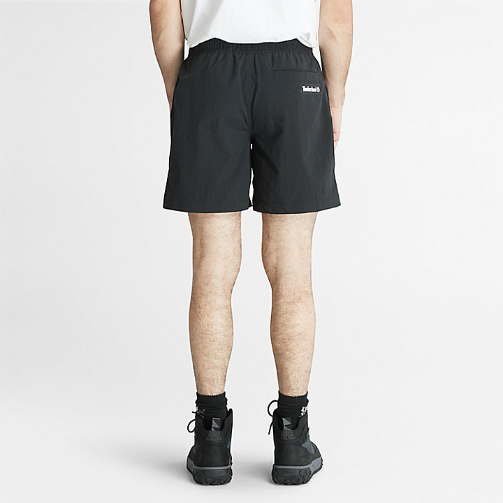 Pantalones cortos tejidos de nailon unisex en negro