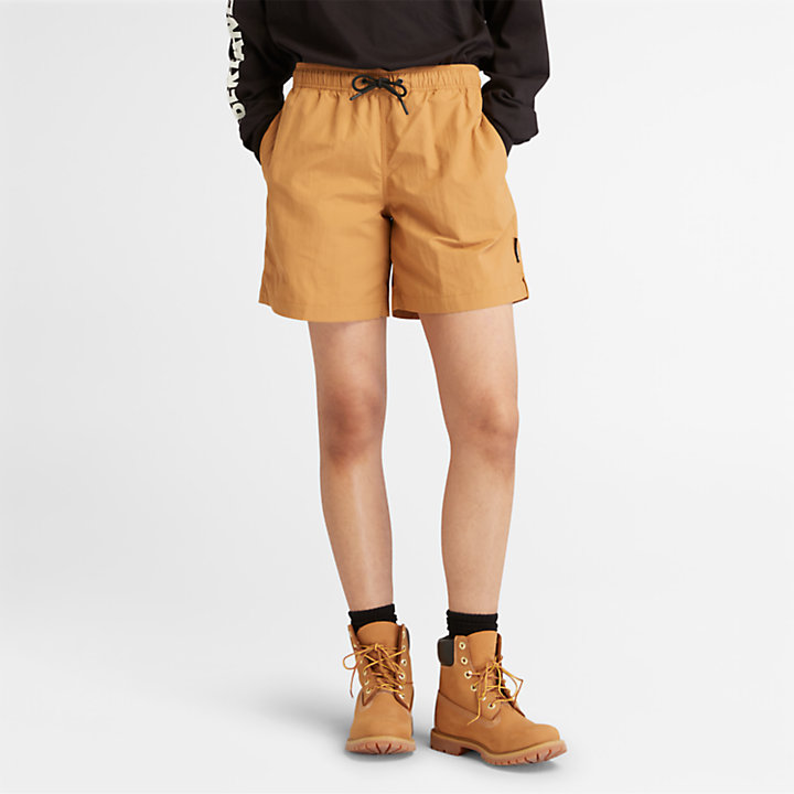 Pantalones cortos tejidos de nailon unisex en naranja-