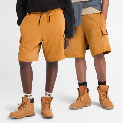 Timberland Pantalón Corto Deportivo Tipo Cargo Con Parche Tejido Para Hombre En Naranja Naranja
