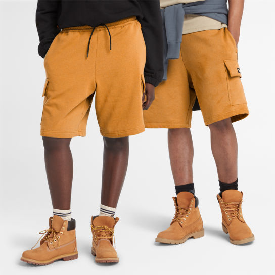 Pantalón corto deportivo tipo cargo con parche tejido para hombre en naranja | Timberland