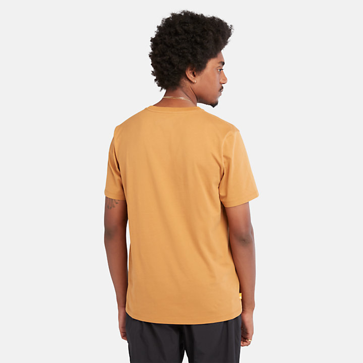 T-shirt con Grafica sul Davanti da Uomo in giallo scuro-