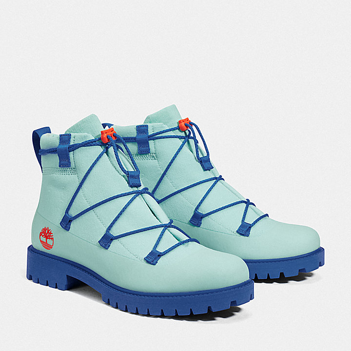 Timberland x Suzanne Oude Hengel Future73 Knit 6 Inch Boot in Teal