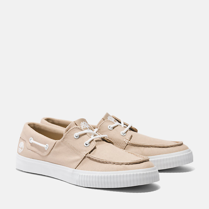Lace-Up Low Trainer For Men in Beige-